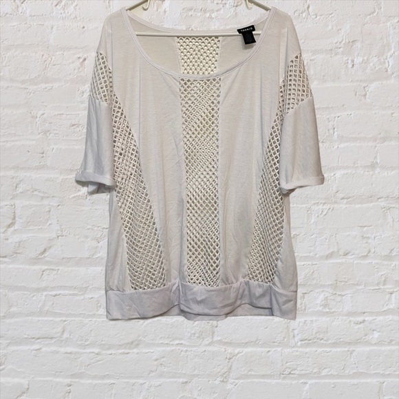 torrid Tops - Torrid white mesh short sleeve top size 2 (2X)